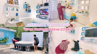 MY ACTIVITIES TODAY: DRYING THE MATTRESS, CLEANING UP \u0026 MAKING THE WALLS AESTHETIC