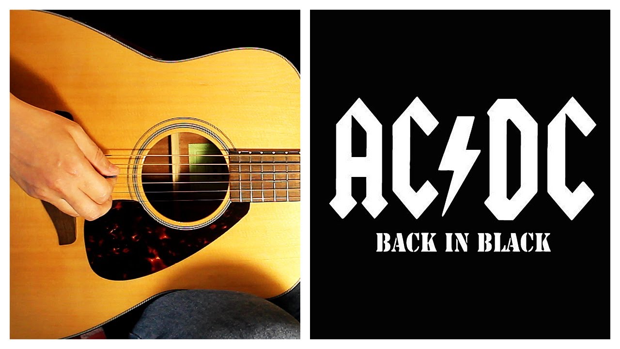 AC/DC Back In Black (Acoustic Guitar Lesson + TAB) YouTube