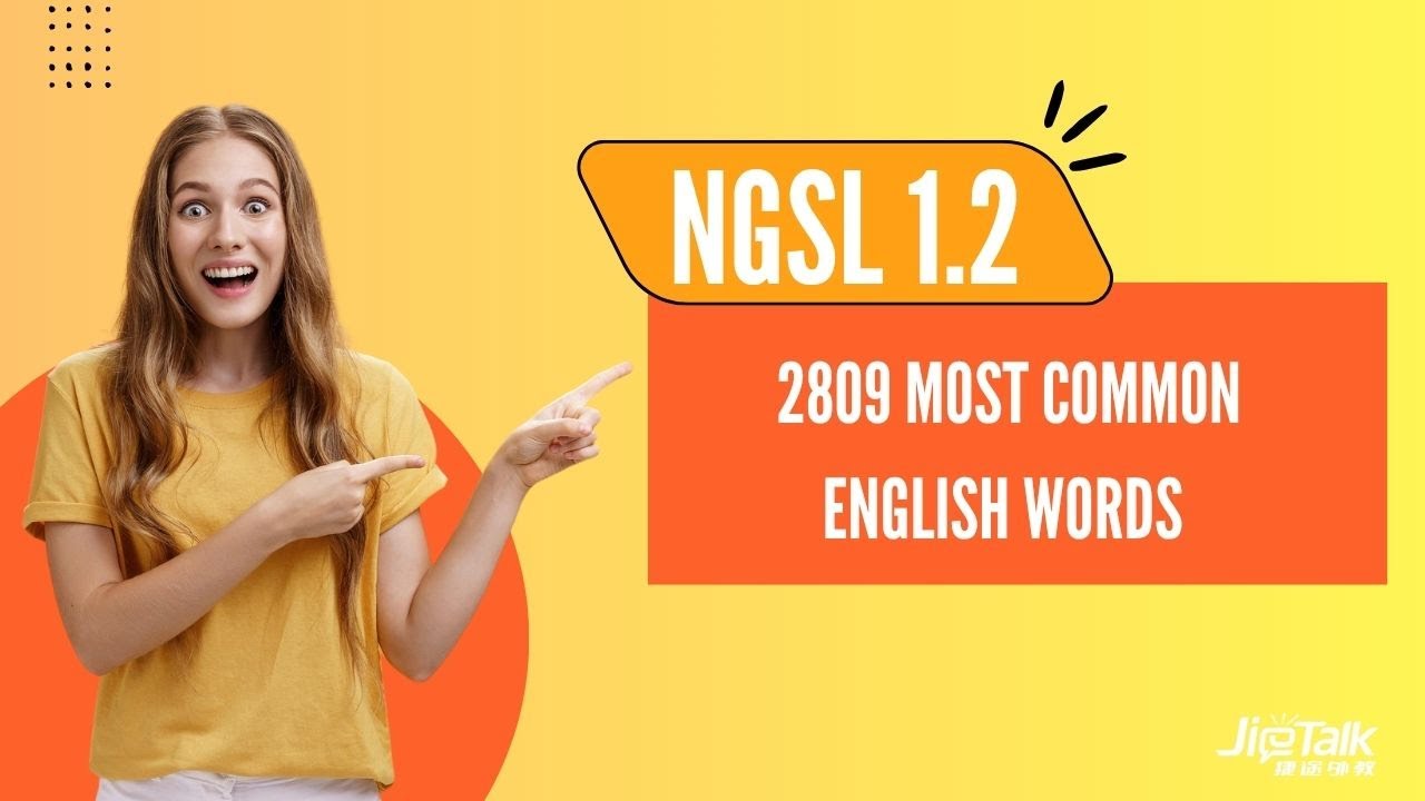 The 2809 Most Common English Words (NGSL 1.2) Level 2 - Give you up to 92% understanding