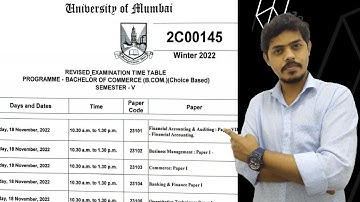 TY Bcom Sem-5 Exam Time Table Released l Regular l 75:25 l Mumbai University l Mukund Pathak