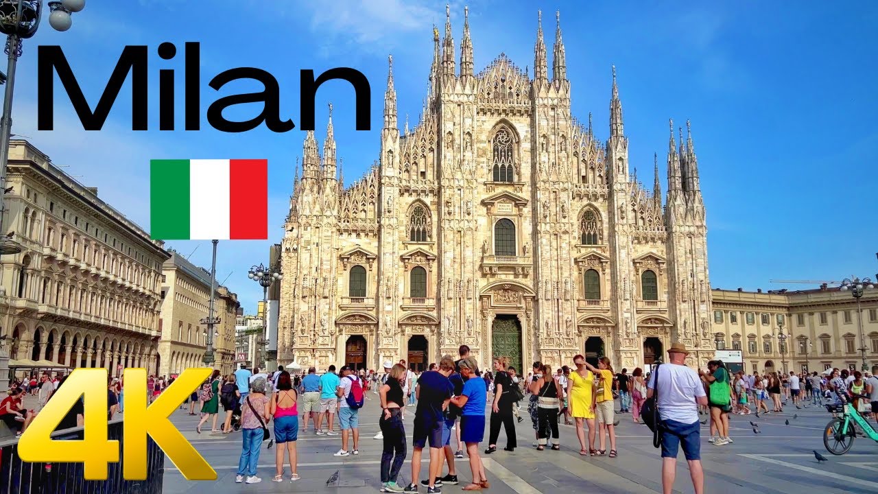Milan, 이탈리아 | 도시 산책 4K | 2022년 8월 22일