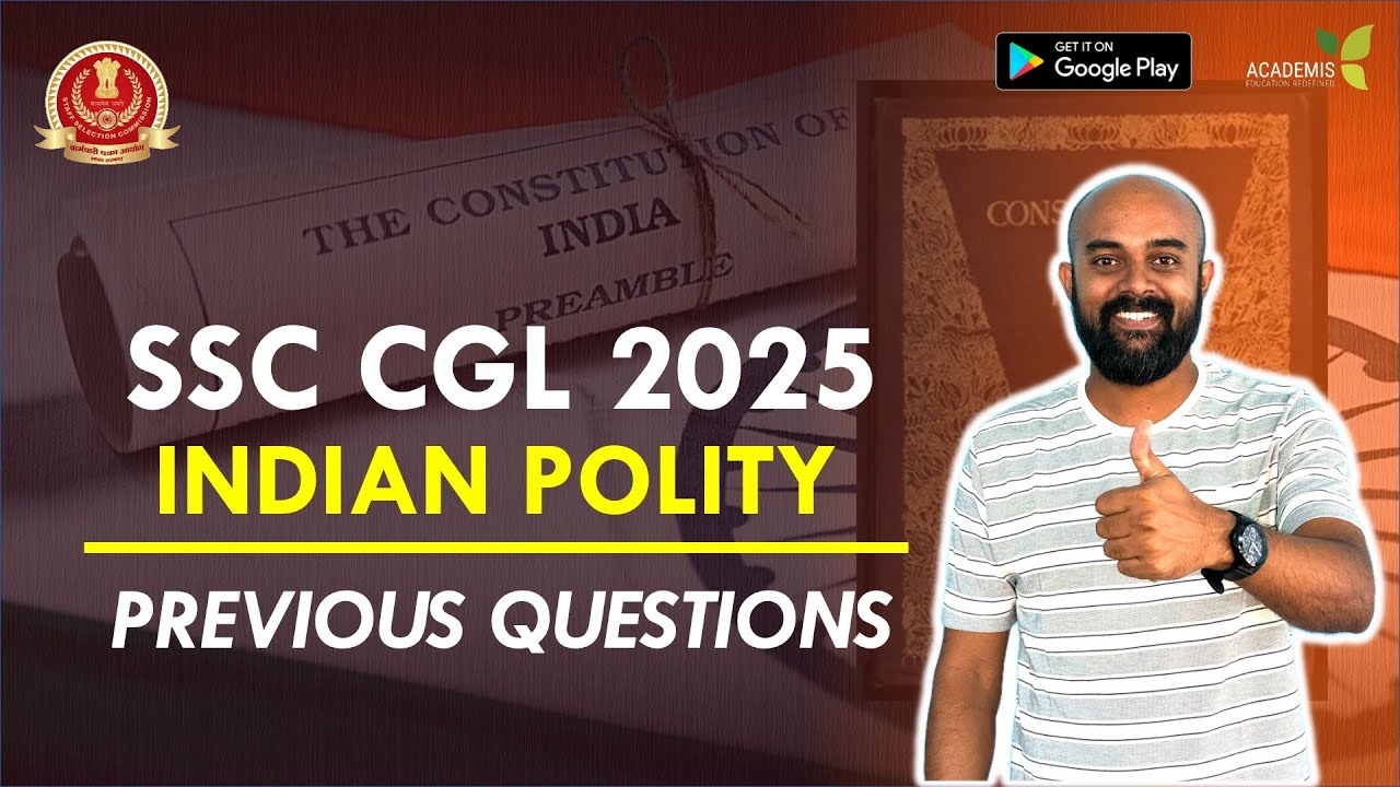 SSC CGL Previous Year Questions - INDIAN POLITY - YouTube