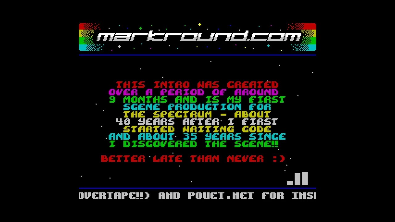 TNFStro - BBStro Demo for ZX Spectrum 128K - ZX-Art