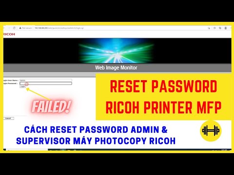 How to Reset Password Admin Supervisor Ricoh Mp5002/MP4002/MP5001/MP4001/MP5000/MP4000