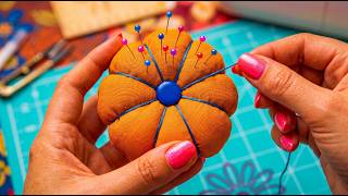 Stop Scrambling! Make This Viral Pumpkin Pincushion with Zero Skill