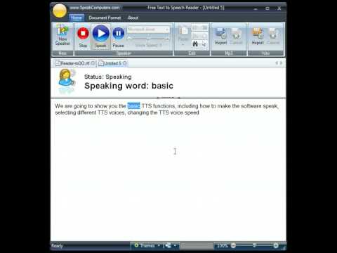 Text to Speech Reader.