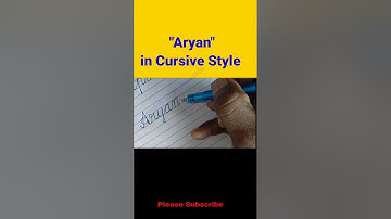 "Aryan"in cursive|| #aryan  #cursive #cursivewriting #shorts #youtubeshorts #viral #trending #viral