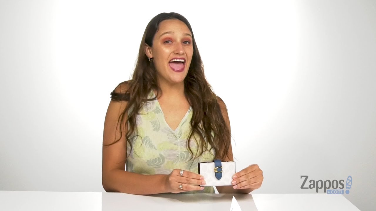 COACH Coated Canvas Signature Blocking Accordion Card Case with C SKU: 9456433