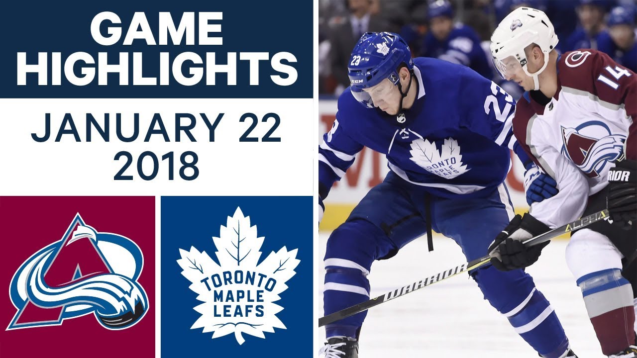 NHL Game Highlights | Avalanche vs. Maple Leafs — Jan. 22, 2018