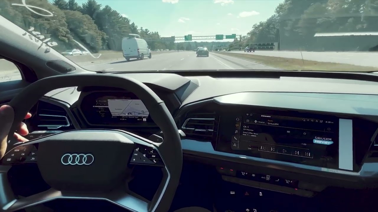 Audi Q4 Etron Advance driver assistance demo