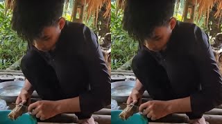 男孩今天吃魚 #農村生活 #荒野求生 #荒野独居 #求生挑战 #生存挑战 #荒野