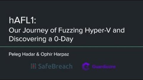 hAFL1: Our Journey of Fuzzing Hyper-V and Discovering a 0-Day