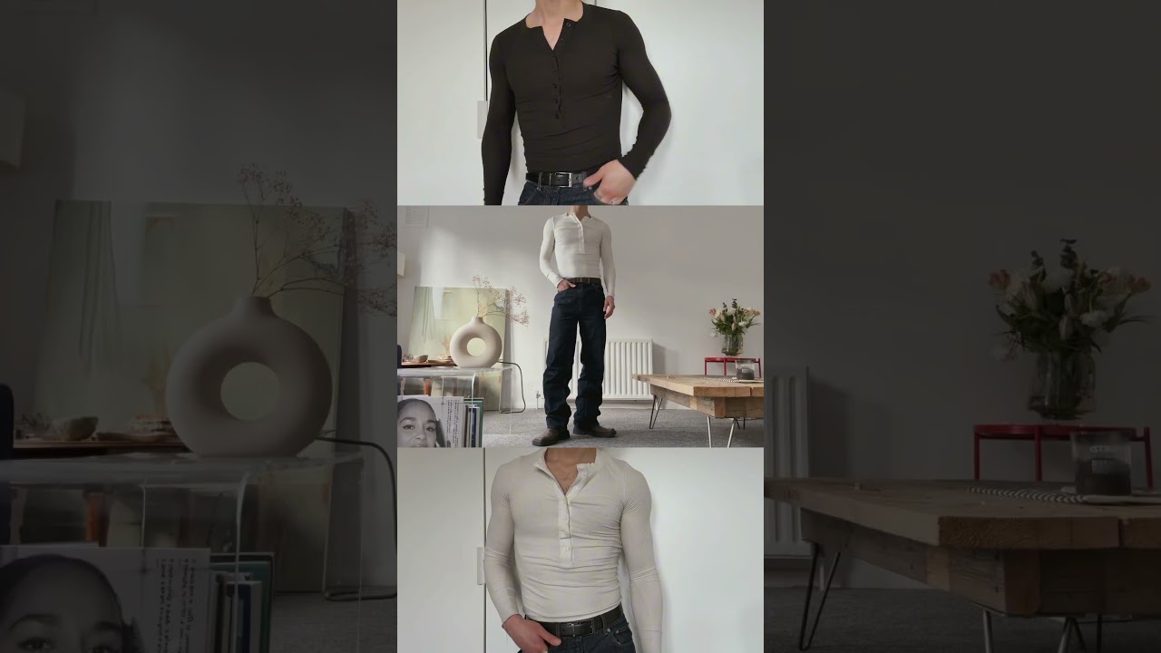 this is literally all I’m asking from a Henley Shirt 