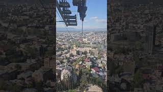 taking the cable car to Mtatsminda Park in Tbilisi, Georgia 🇬🇪