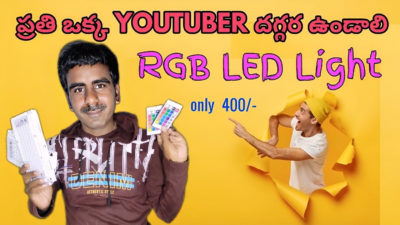 Rgb Led Light for youtubers Unboxing & Review 2023 TELUGU HEARTBEAT ...