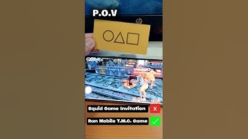 POV: Squid Game Invitation vs Ran Mobile The Master Class Mobile Game #squidgame3 #ranmobile