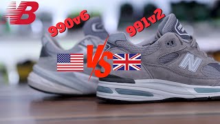 New Balance 990v6 Made in USA vs 991v2 Made in UK Comparison!