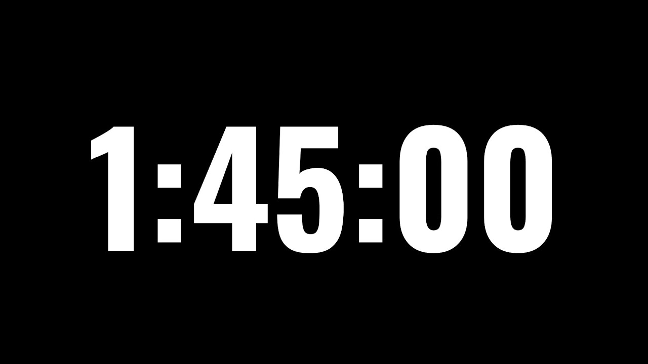 1 Hour 45 Minute Timer - 105 Minute Countdown Timer - YouTube