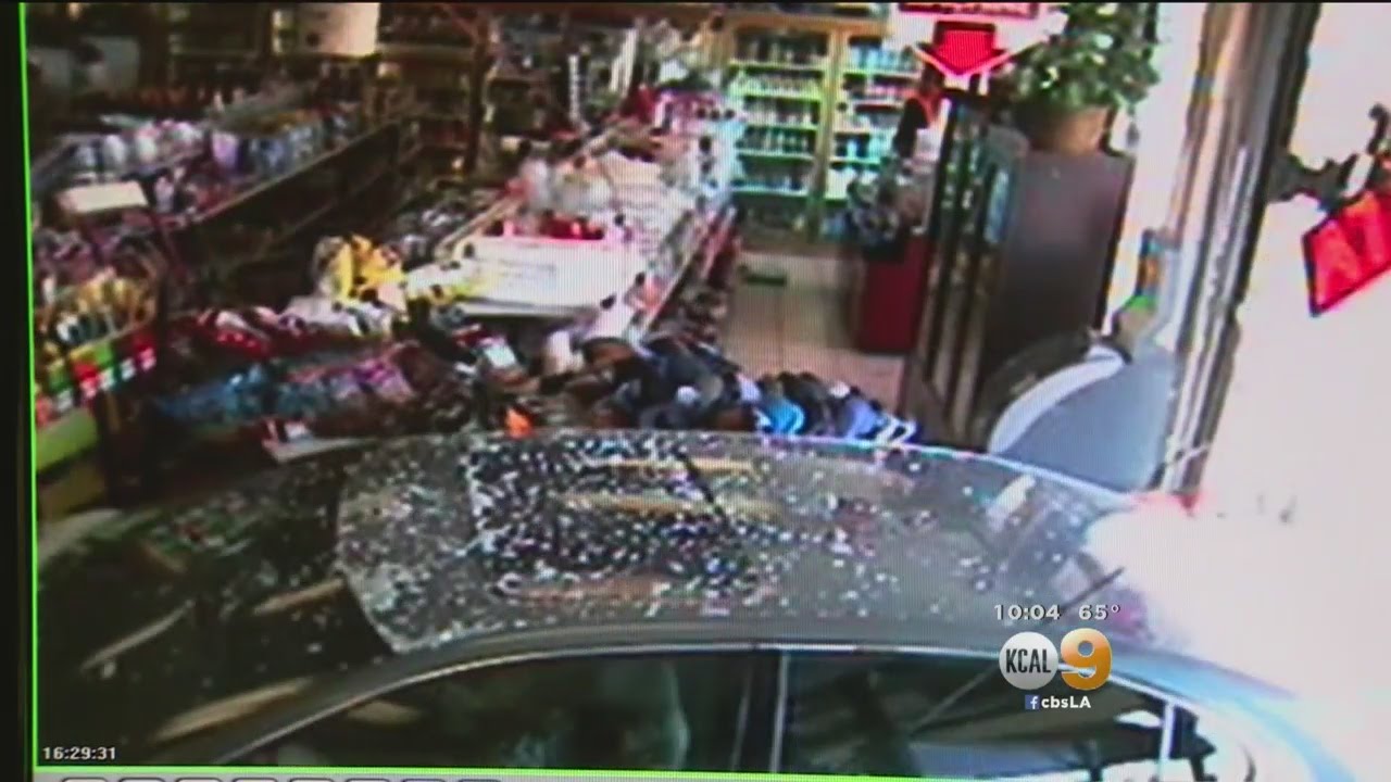 Footage Captures Vehicle As It Crashed Into Liquor Store, Cars Before