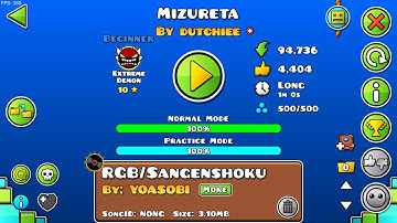 (360fps) Mizureta by dutchiee and more 100% (EXTREME DEMON) | Geometry Dash
