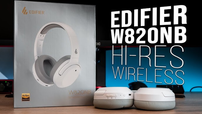 Edifier W820NB Plus Hybrid Active Noise Cancelling Headphones - LDAC Codec  - Hi-Res Audio Wireless & Wired - Fast Charge - 49H Playtime - Over Ear