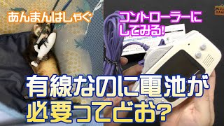 【駿河屋】ゲームキューブのコントローラーをゲームボーイアドバンスにしてみる！あんまんはしゃぐ！【フェレット、GBA、GC、ケーブル】