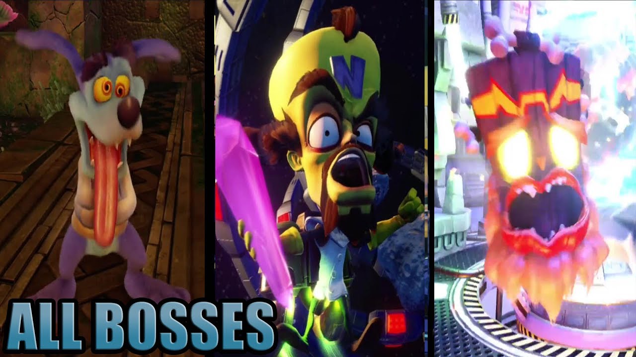 Crash Bandicoot N. Sane Trilogy ALL BOSSES YouTube