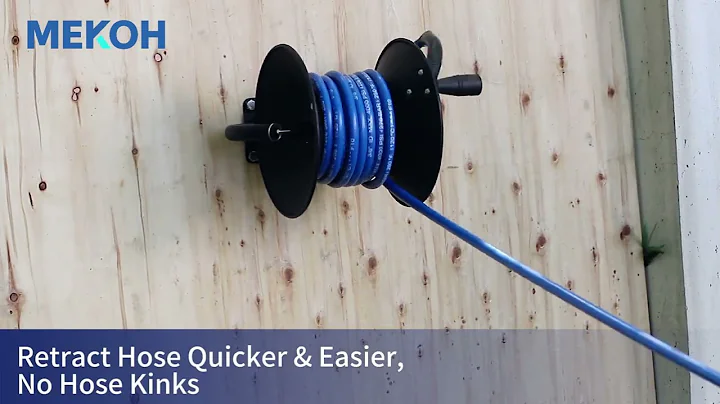 Say Goodbye to Tangled Hoses with the MEKOH Pressure Washer Hose Reel!