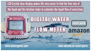 Water Sparks Digital Water Flow meter | Digital water meter |  Water meter #waterflowmeter