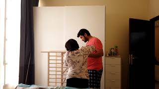 Creating a space for nursery in the bedroom#ikeacotbed #ikeasniglar #unboxing #setupbabycot