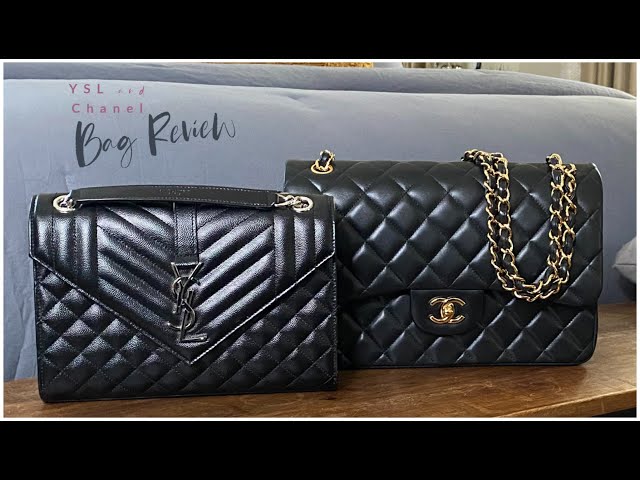 Chanel Jumbo Classic Flap and YSL Medium Envelope bag Review/Comparison 