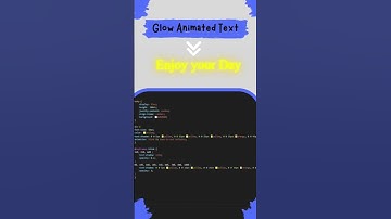 How to make glow animated text html css