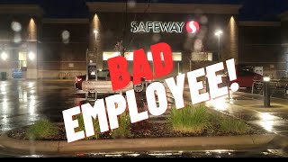 Safeway employee flips off customer! #safeway #rude #bademployee #finger #middlefinger #camping