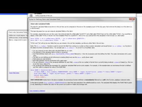 AA UX List Control Custom Control Clientside