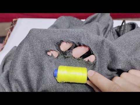 Learn how to amazingly fix a hole in clothes / Keep your clothes