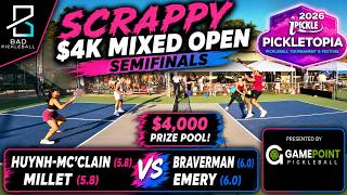 Scrappy $4K Mixed Open Semis | Braverman (6.0) / Emery (6.0) vs Huynh-McClain (5.8) / Millet (5.8)