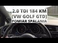 [PL/ENG Subs] Volkswagen Golf GTD 2.0 TDI-CR 184 KM - pomiar spalania/fuel consumption test
