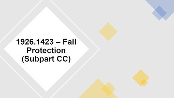 OSHA 1926.1423 – Fall Protection (Subpart CC)