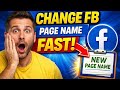 How To Change Facebook Page Name (Fast &amp; Easy Method )