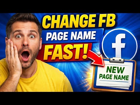 How To Change Facebook Page Name (Fast & Easy Method )
