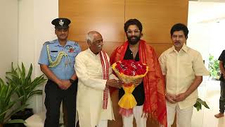 Haryana Governor Bandaru Dattatreya garu meets and Congratulates Icon star Allu Arjun | TFPC