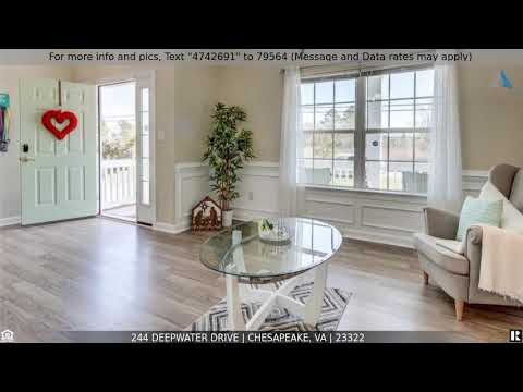 244 Deepwater Drive, Chesapeake, VA home video tour