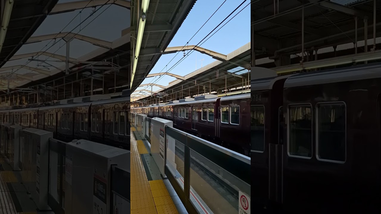 阪急宝塚線8000系8004F　準急 大阪梅田行き　川西能勢口駅3号線到着