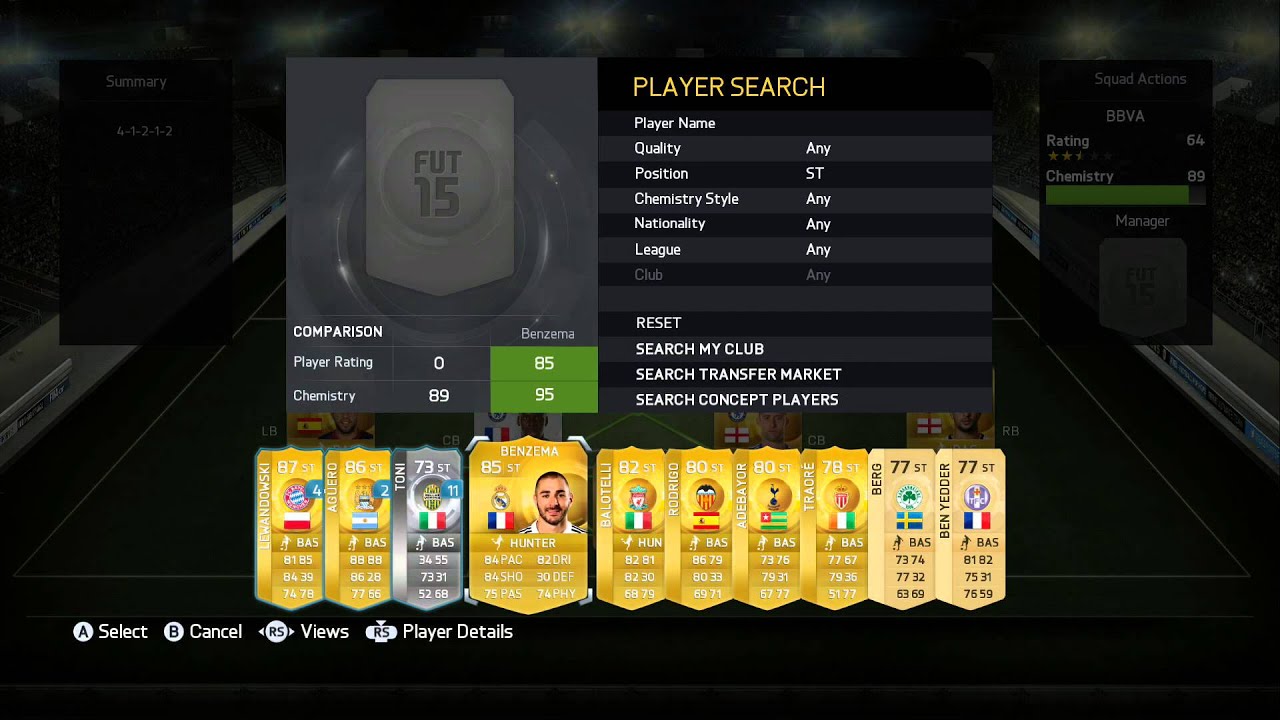 FIFA 15: BEAST HYBRID 200K BBVA & Premier League Squad Builder