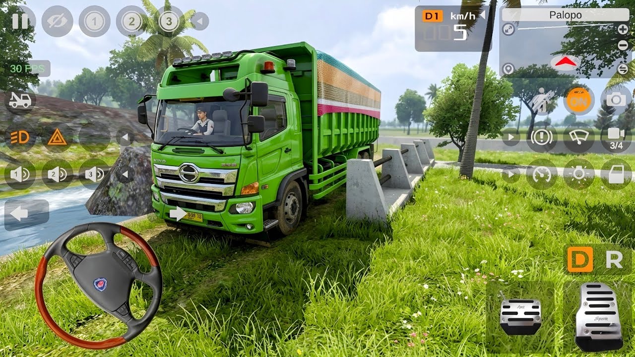Game Truk Hino Dump Perjuangan Bawa Pasir Dari Sungai l Mod Bus Simulator Indonesia