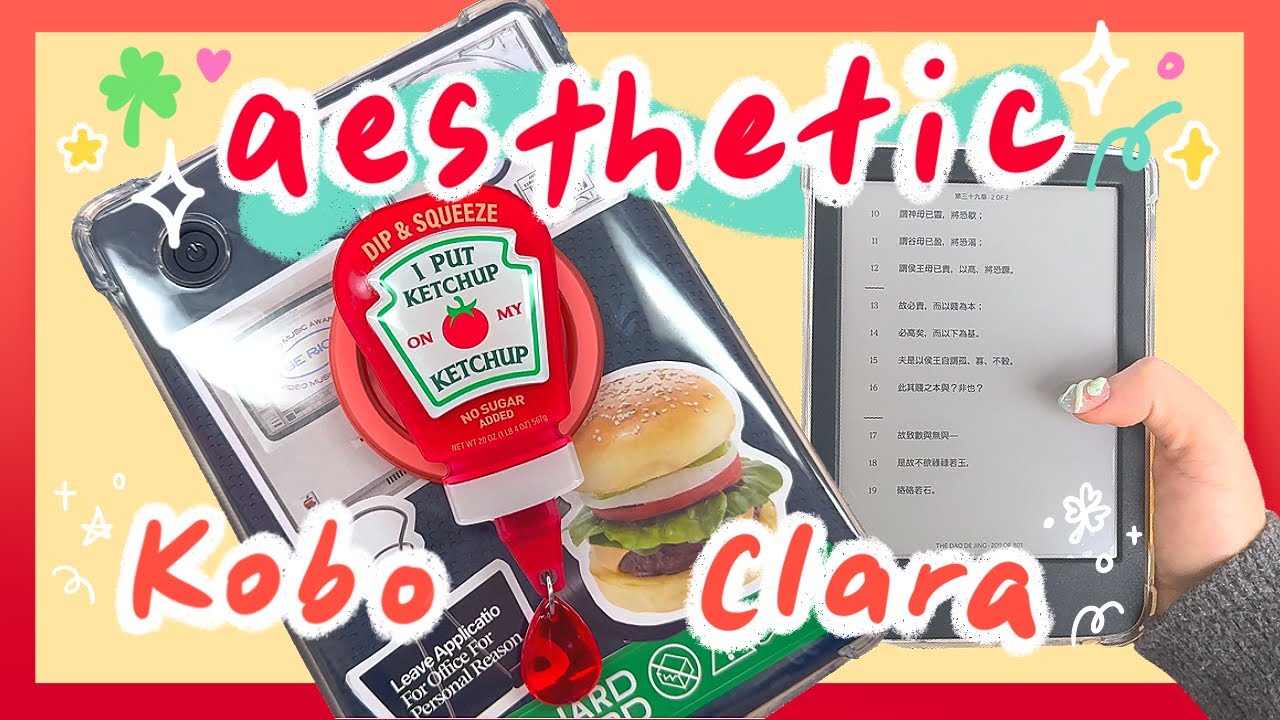 Decorating my Kobo Clara Color ࿔📚* How I use my eReader ༄°☕️ - YouTube