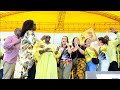  Museveni's supporters welcomed him on his last day of presidential campaigns in West Nile ...