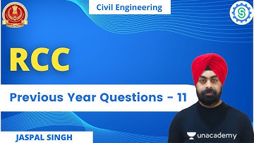 Previous Year Questions on RCC - Part 11 | Jaspal Singh | SSC JE 2022