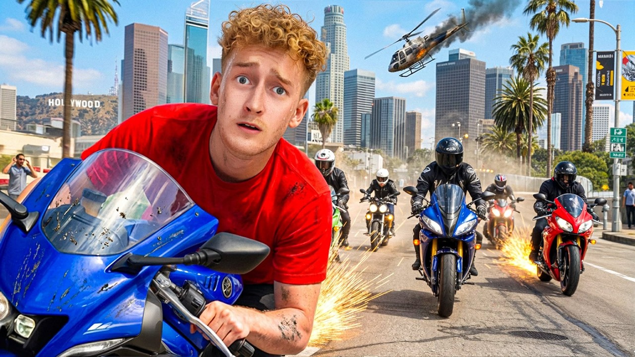 30 OPRAWCÓW vs 1 DRIVEMISTRZ - GTA V MANHUNT 🏍️