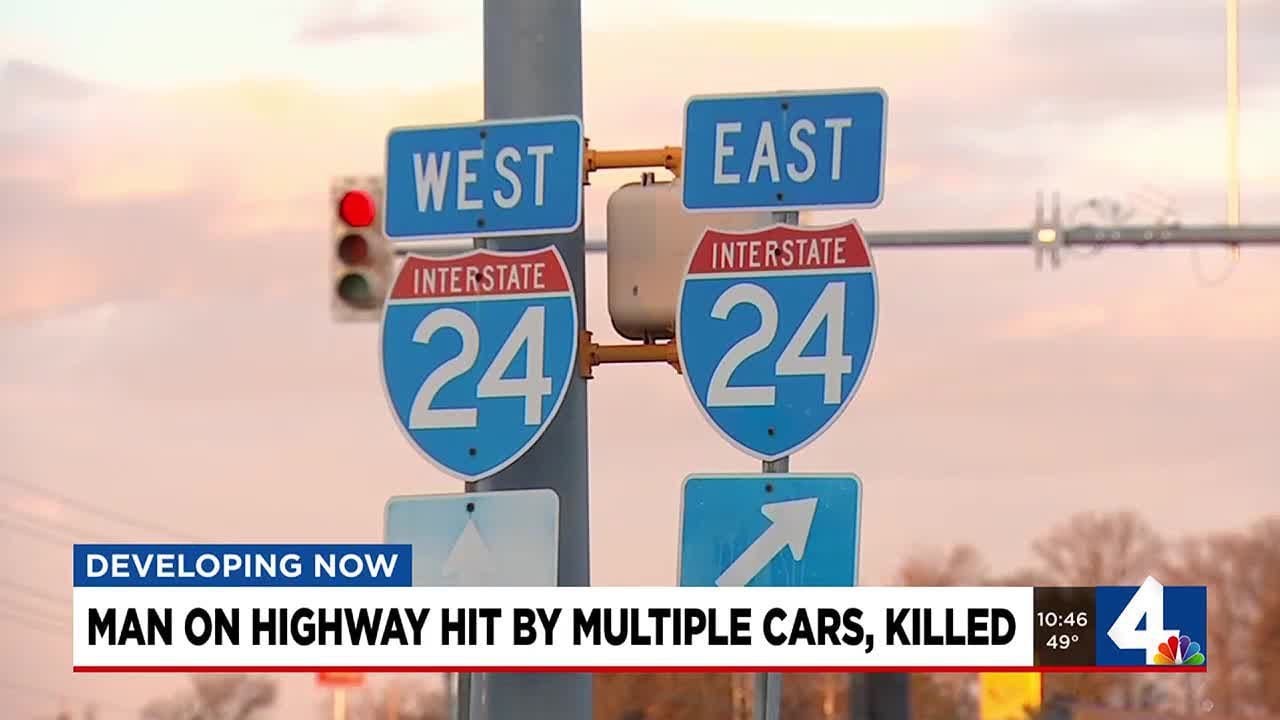 Man on highway hit by multiple cars, killed - YouTube